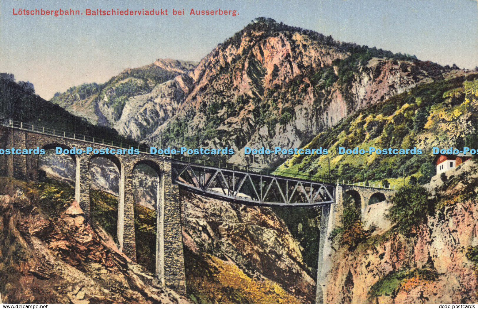 R613877 Lotschbergbahn Baltschiederviadukt bei Ausserberg No 6632 Berner Alpenba