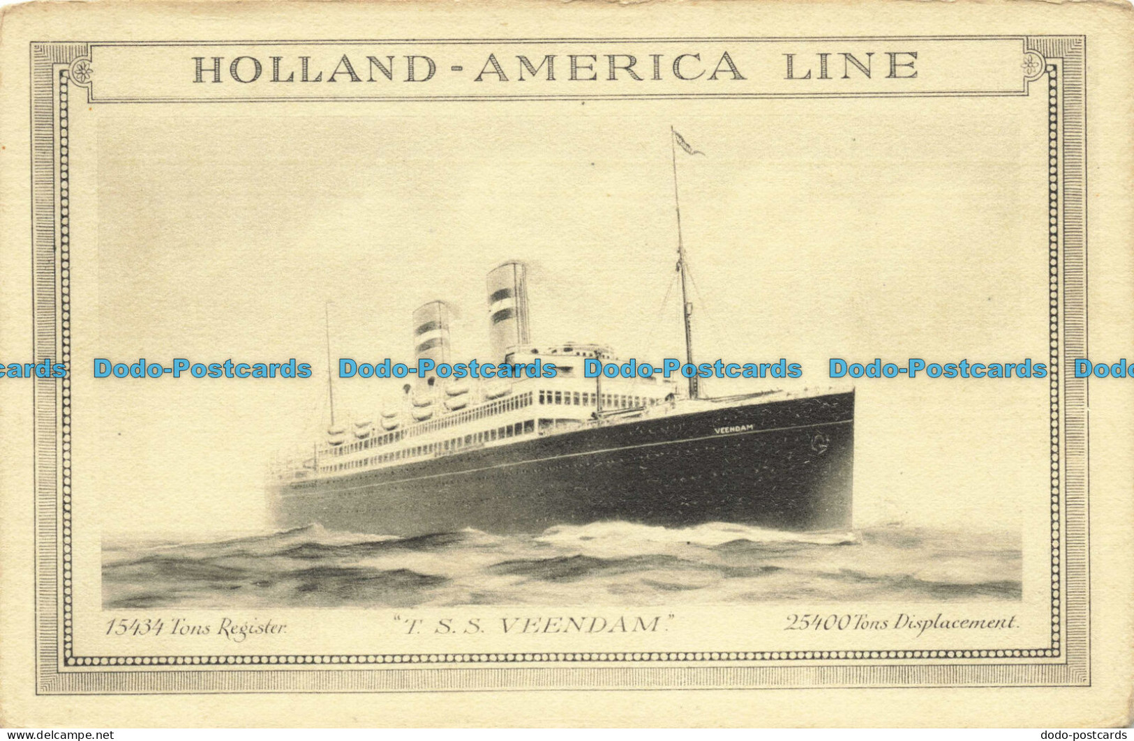 R652644 Holland America Lane. T. S. S. Veendam