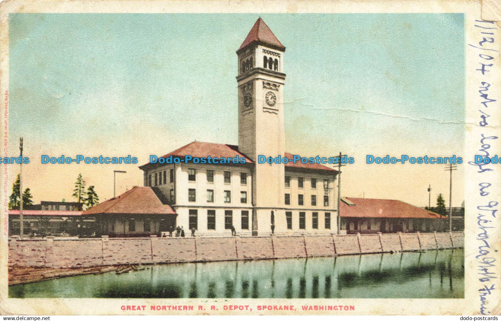 R655157 Washington. Spokane. Great Northern R. R. Depot. 1904