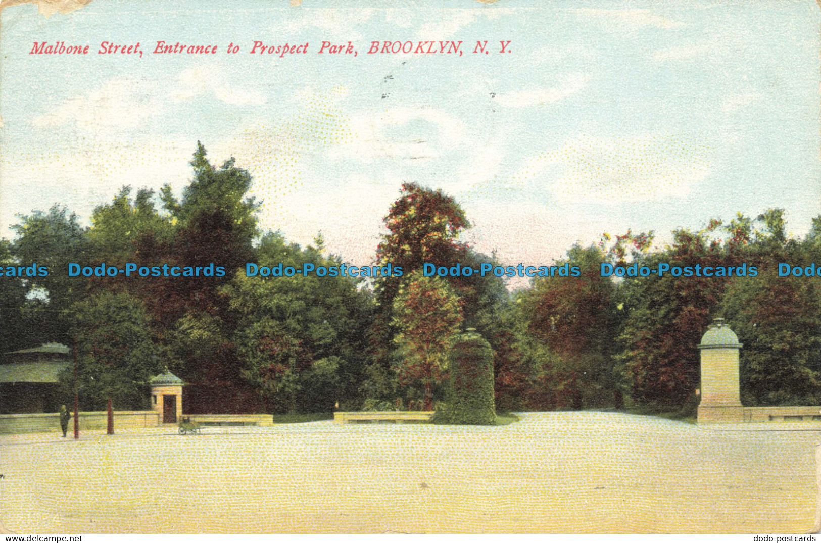 R660034 N. Y. Brooklyn. Malbone Street. Entrance to Prospect Park. Souvenir Post