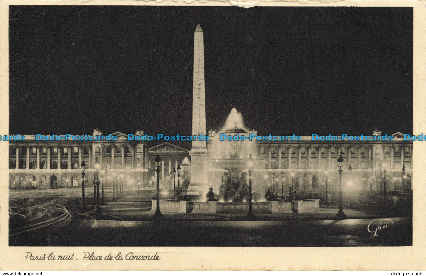 R661107 Paris Nuit. Place de la Concorde. Gani. Photolux