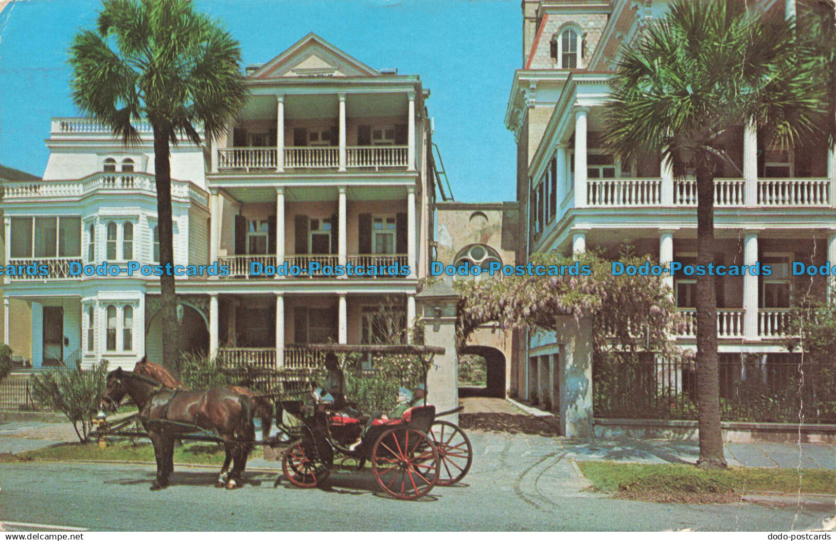 R664385 South Carolina. South Battery Homes. Charleston. Charleston Post Card. D