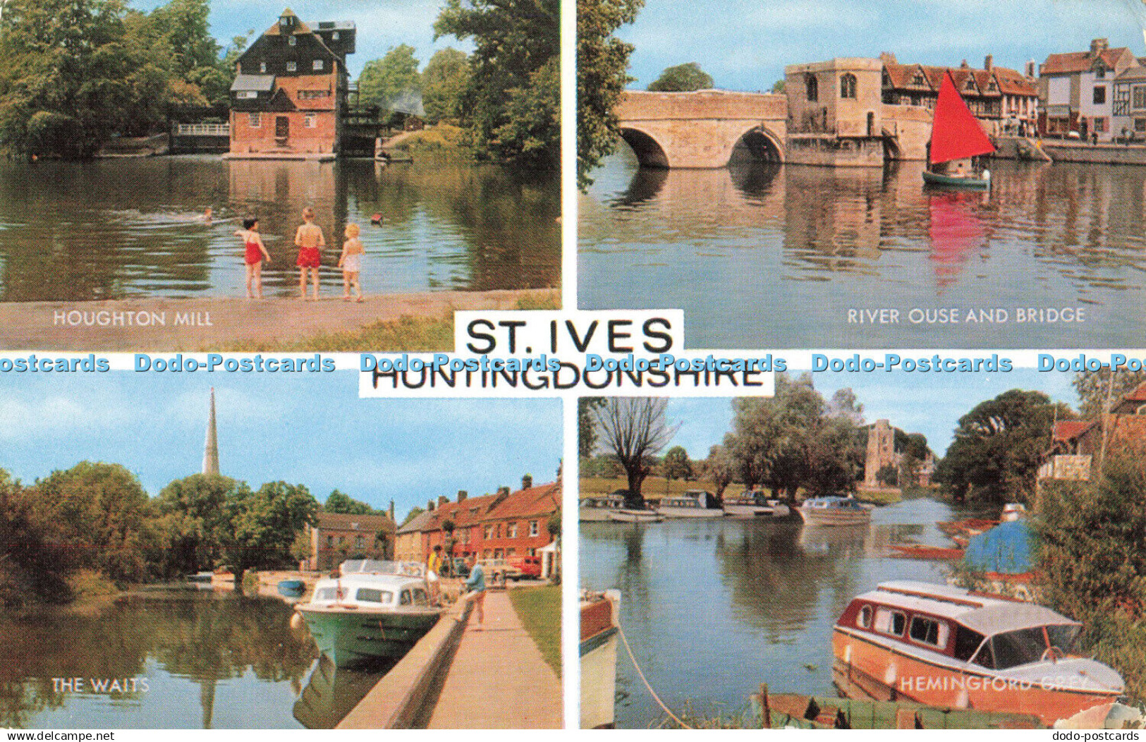 R681796 St. Ives. Huntingdonshire. Houghton Mill. River Ouse and Bridge. The Wai