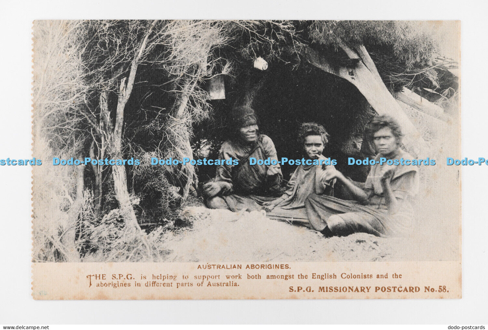 R707289 Australian Aborigines. S. P. G. Missionary Postcard