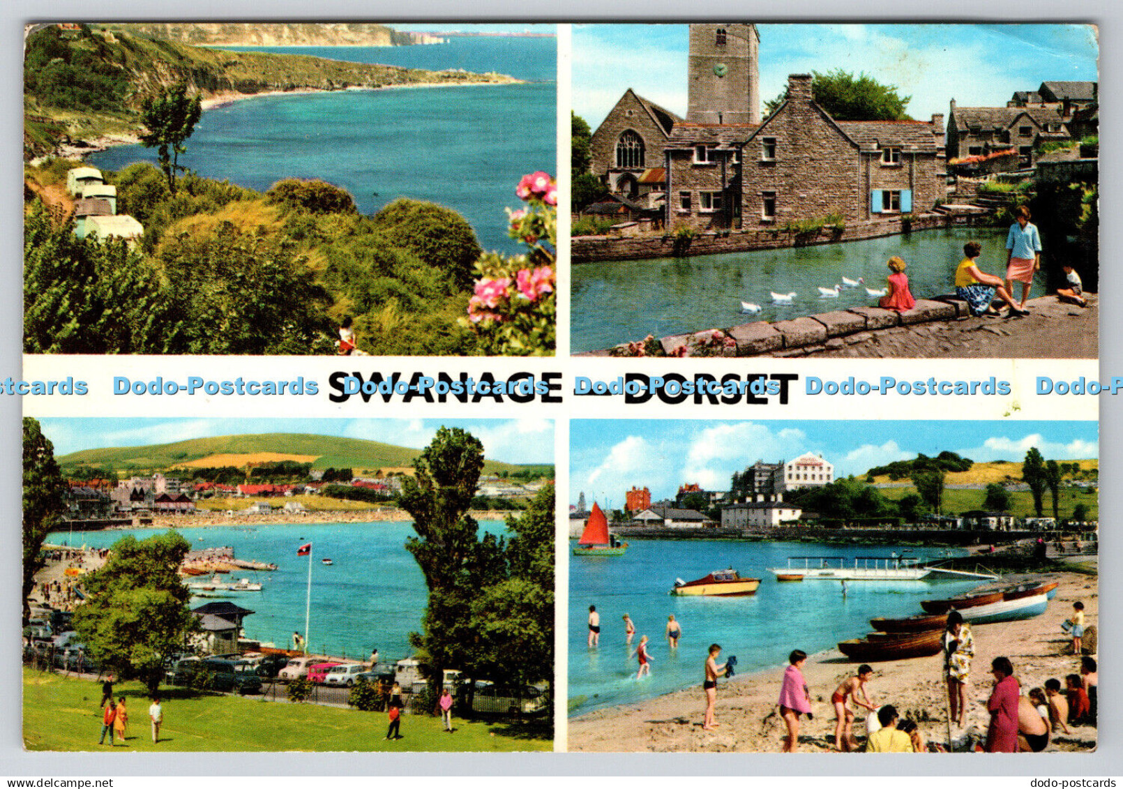 R738824 Dorset Swanage Two Bays Bay from miniature golf course Mill Pond Swanage