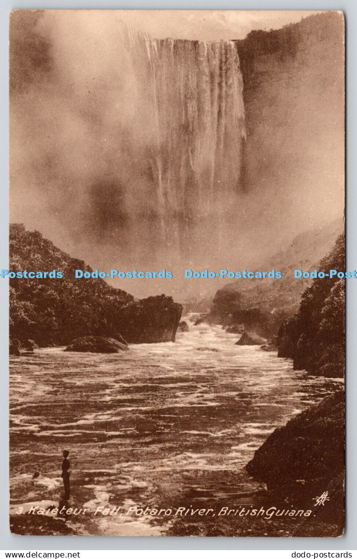 R750282 British Guiana Potaro River Kaieteur Fall Raphael Tuck and Sons Sepia