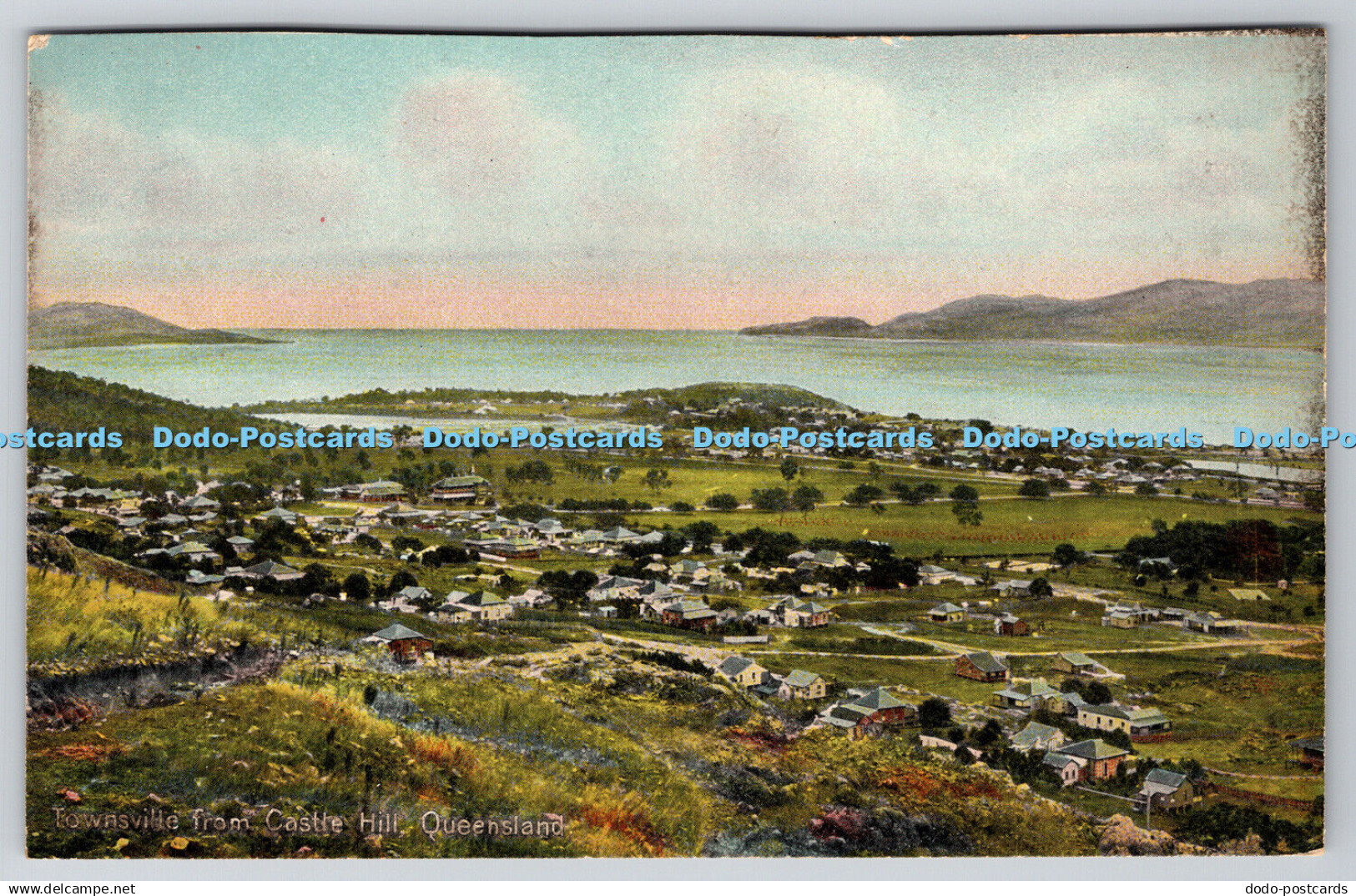 R760849 Queensland Townsville From Castle Hill Coloured Shell Series Queensland