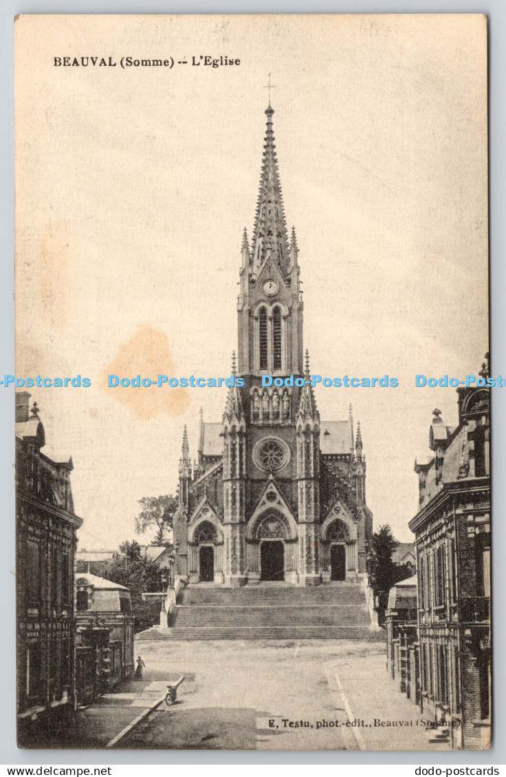 R771076 Beauval Somme L Eglise E Testu