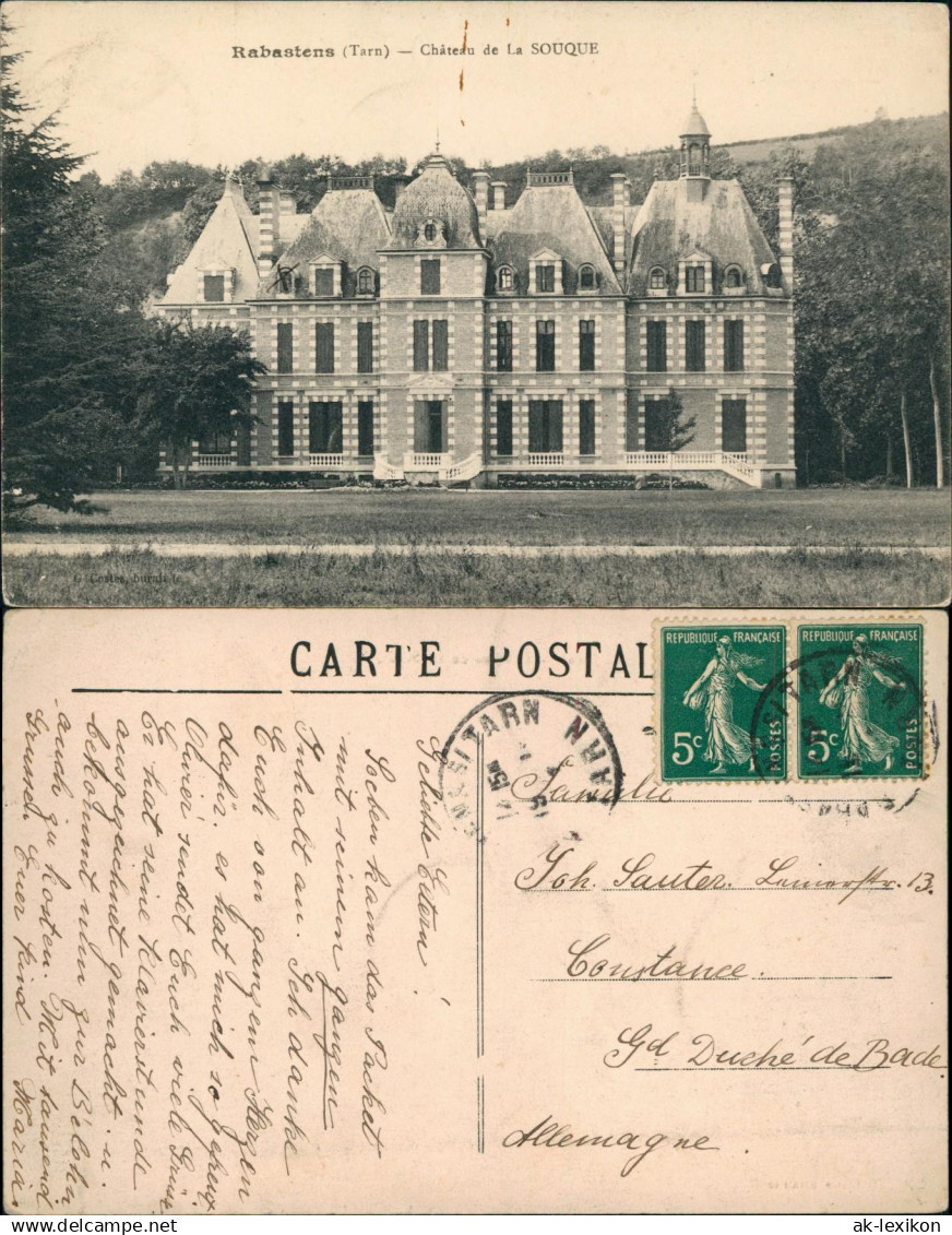 Rabastens Rabastens (Tarn) Château de La SOUQUE Schloss Castle 1910