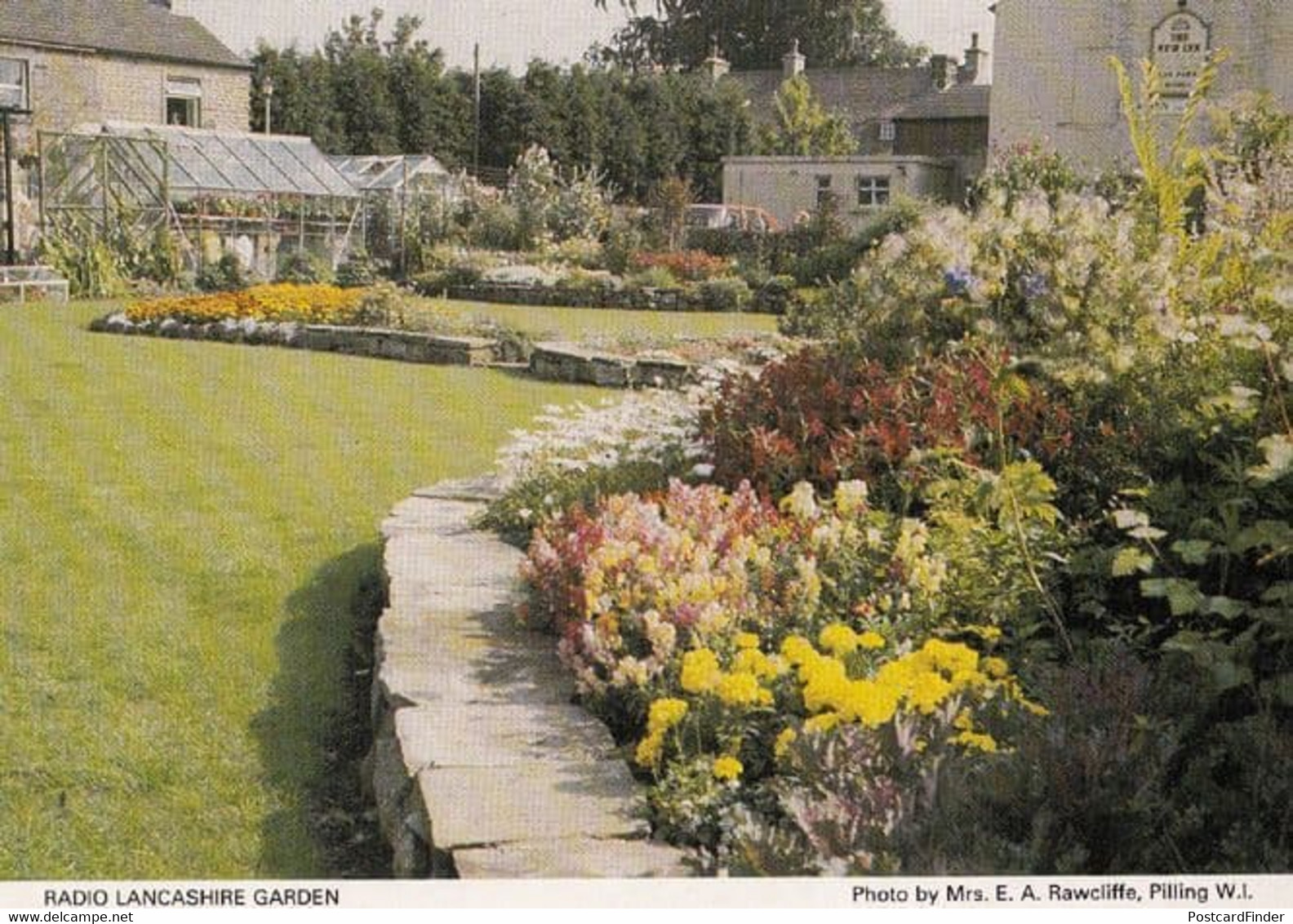 Radio Lancashire Garden Vintage Postcard