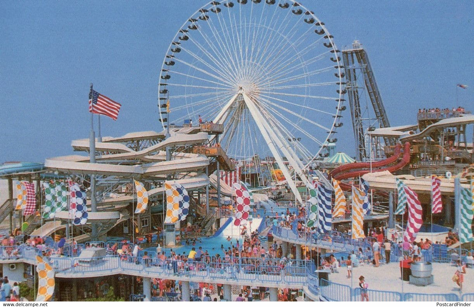 Raging Waters Theme Park New Jersey NJ USA Postcard