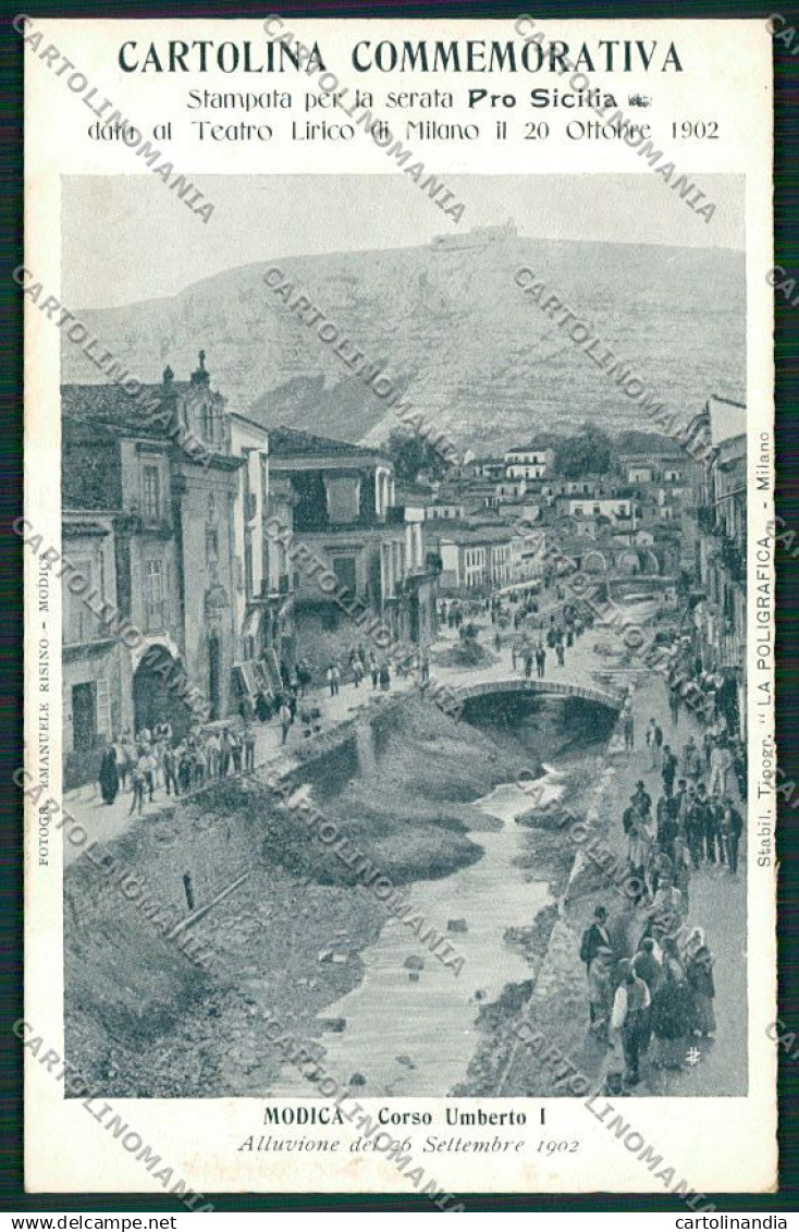 Ragusa Modica Alluvione 1902 cartolina QQ0621