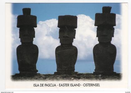 AK 214422 RAPA NUI / EASTER ISLANDS / ISLA DE PASCUA - Anakena . statues on ahu Nau Nau