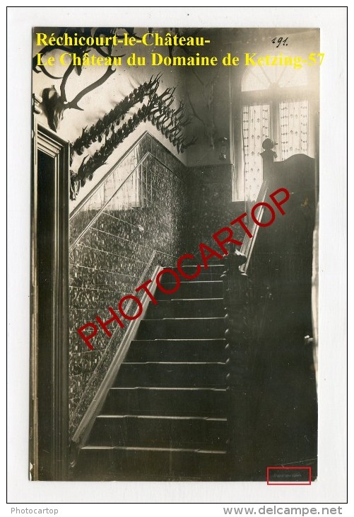 RECHICOURT le CHATEAU-Lazarett 4-Interieur Chateau Domaine KETZING-Carte Photo allemande-Guerre 14-18-1WK-France-57-