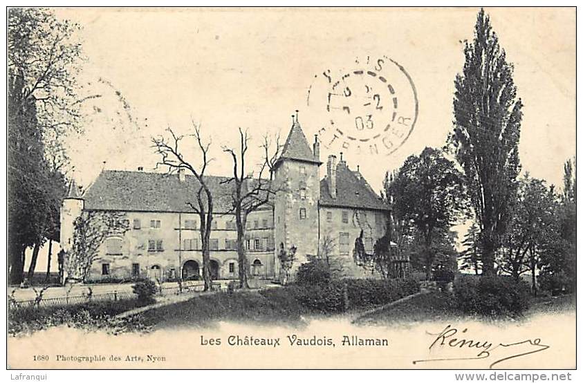 ref 85- suisse -allaman -chateaux vaudois  / carte décollée- voir description -/postcard sheets peeled/-