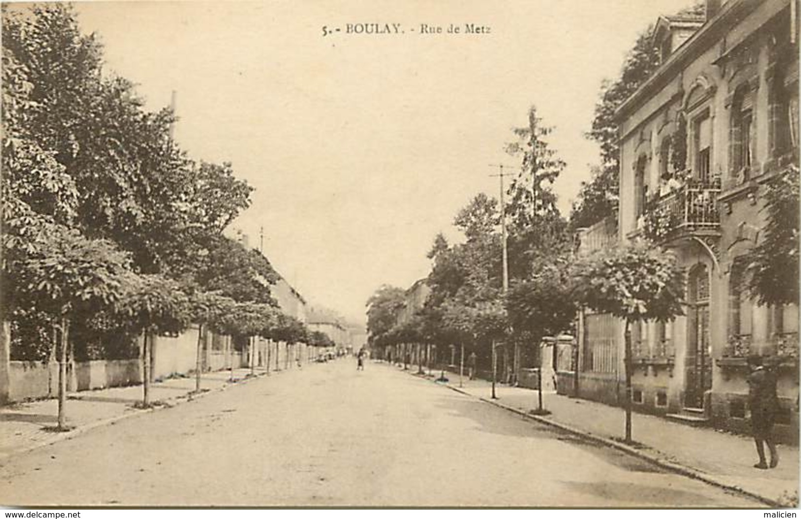 -ref-P125- moselle - boulay moselle - rue de metz - carte bon etat -