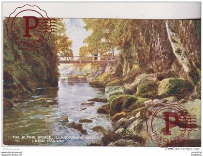 Early L & N.W. Railway Postcard - The Alpine Bridge   Llanwrtyd Wells Becknockshire Wales