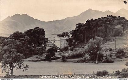 WALES Caernarvonshire - CAPEL CURIG Snowdon from Bangor Road