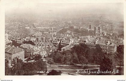 England - BRISTOL - Bird's eye view from Brandon Hill - REAL PHOTO