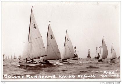 SOLENT SUNBEAMS RACING AT  COWES CARTE PHOTO RARE