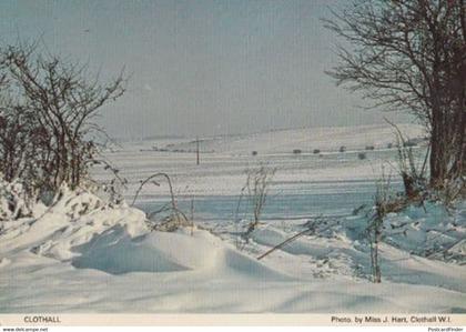 Clothall At Christmas Snow Herts Hertfordshire Womens Institute Postcard