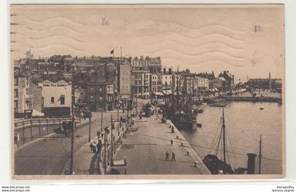 Ramsgate, The quay from New Road old postcard posted 1926 Ramsgate pmk b210610