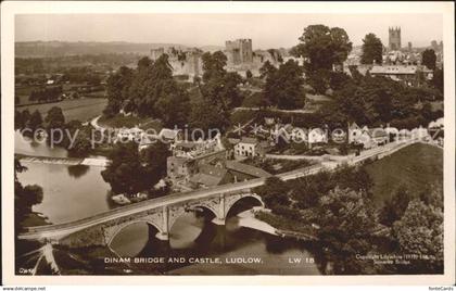 11732698 Ludlow Shropshire Dinam Bridge and Castle