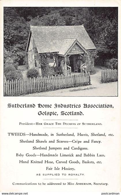 Scotland - Sutherland Home Industries Association - Piss Anderson secretary