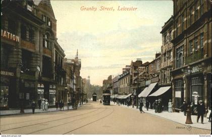 10990703 Leicester United Kingdom Granby Street Strassenbahn