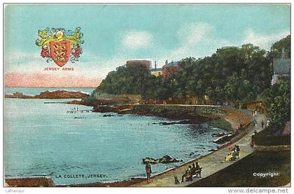 pays divers - royaume uni -ref C429- la collette -jersey -hotel de l europe , st helier , jersey - carte bon etat   -