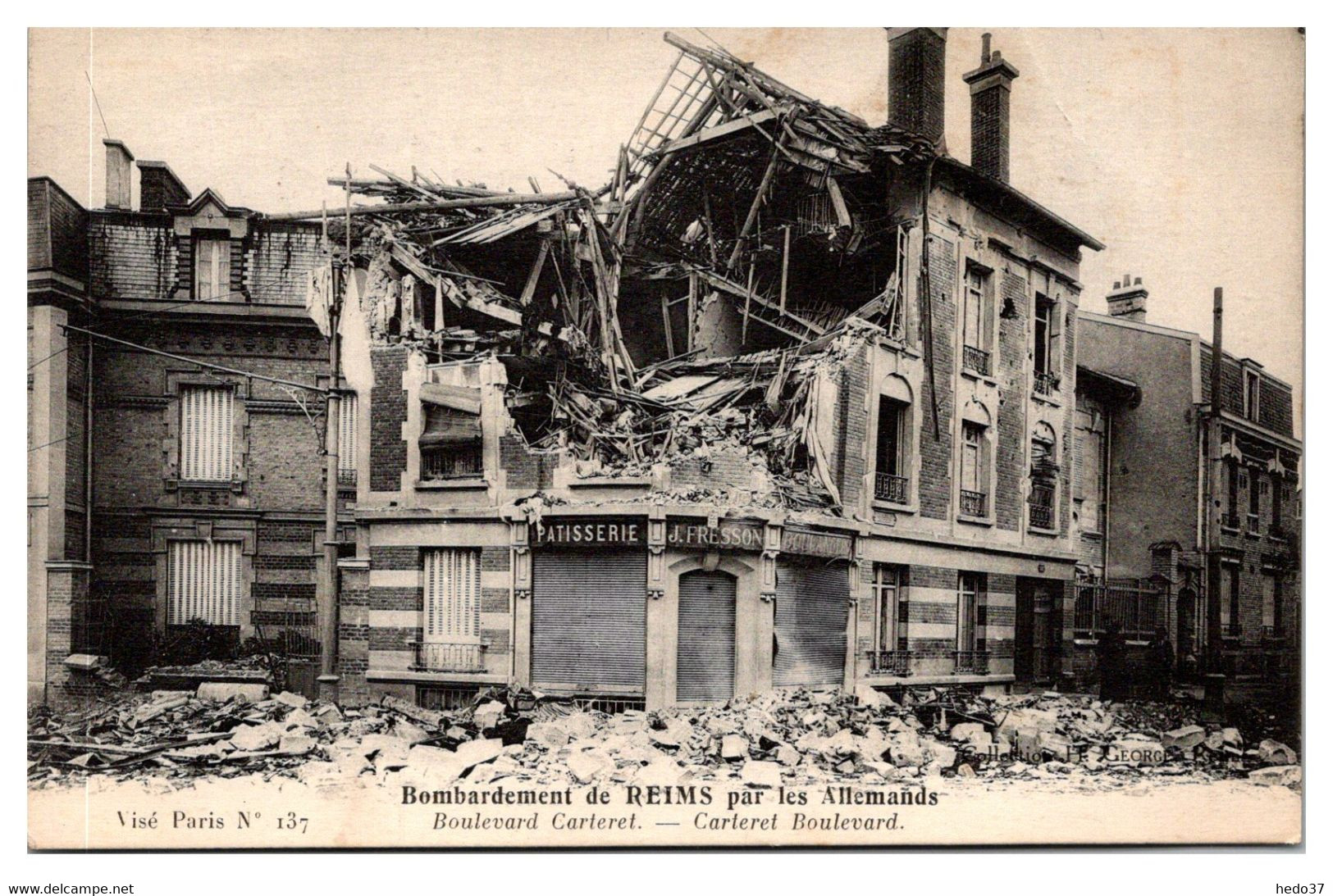 Reims bombardé - Pâtisserie Fresson