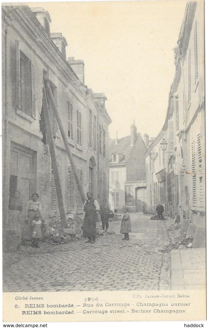 REIMS : RUE DU CARROUGE