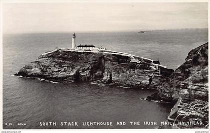 WALES Anglesey - HOLYHEAD South Stack Lighthouse and The Irish Mail