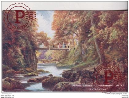 Early L & N.W. Railway Postcard - The Alpine Bridge    Llanwrtyd Wells Becknockshire Wales