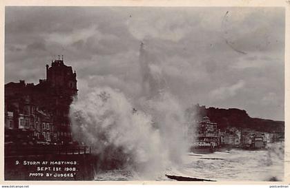 England - Sussex - HASTINGS Storm at Hastings Sept. 1st 1908