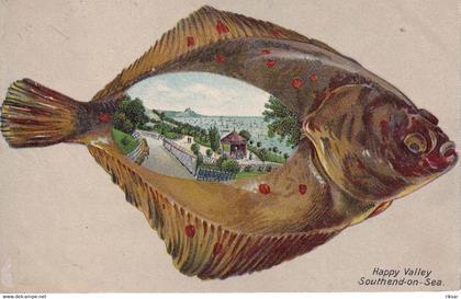 ANGLETERRE(SOUTHEND) CARTE GAUFREE(POISSON)