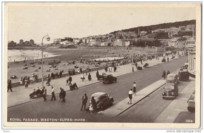 Royal Parade. Weston Super Mare, Somerset, Car, Building Etc., Used Postcard.