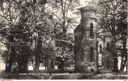 Irlande Du Nord Dungannon ruins O'Neill's castle ruines chateau CPSM PF + timbre cachet 1966