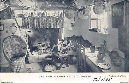 Guernsey - An old Guernsey kitchen - Publ. T. A. Grut