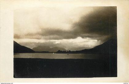 ECOSSE - loch leven, effet de soleil, carte photo vers 1900.