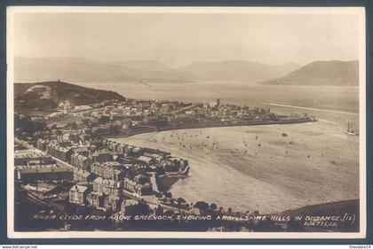 Scotland River Clyde from above GREENOCK