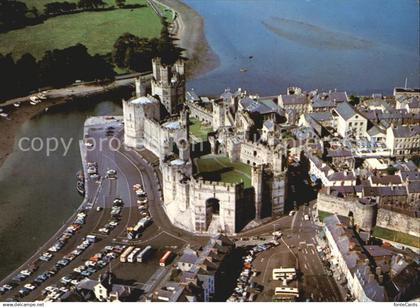 72416407 Gwynedd Wales Caernarvon Castle aerial view Gwynedd Wales