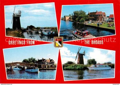 73364272 Norfolk Broads Wasserstrasse Bruecke Windmuehle Norfolk Broads