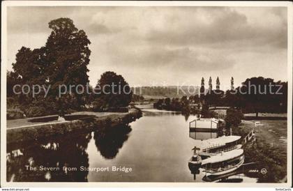 11732725 Stourport on Severn View from the Bridge Boat Valentine's Post Card