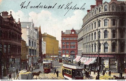 Northern Ireland - BELFAST - Castle Place - Trams