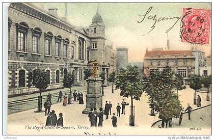 pays divers - royaume uni -ref C401- jersey - royal court square  - carte bon etat  - postcard in good condition -