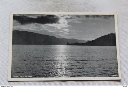 Cpsm 1949, sunset on Loch Ness, Ecosse