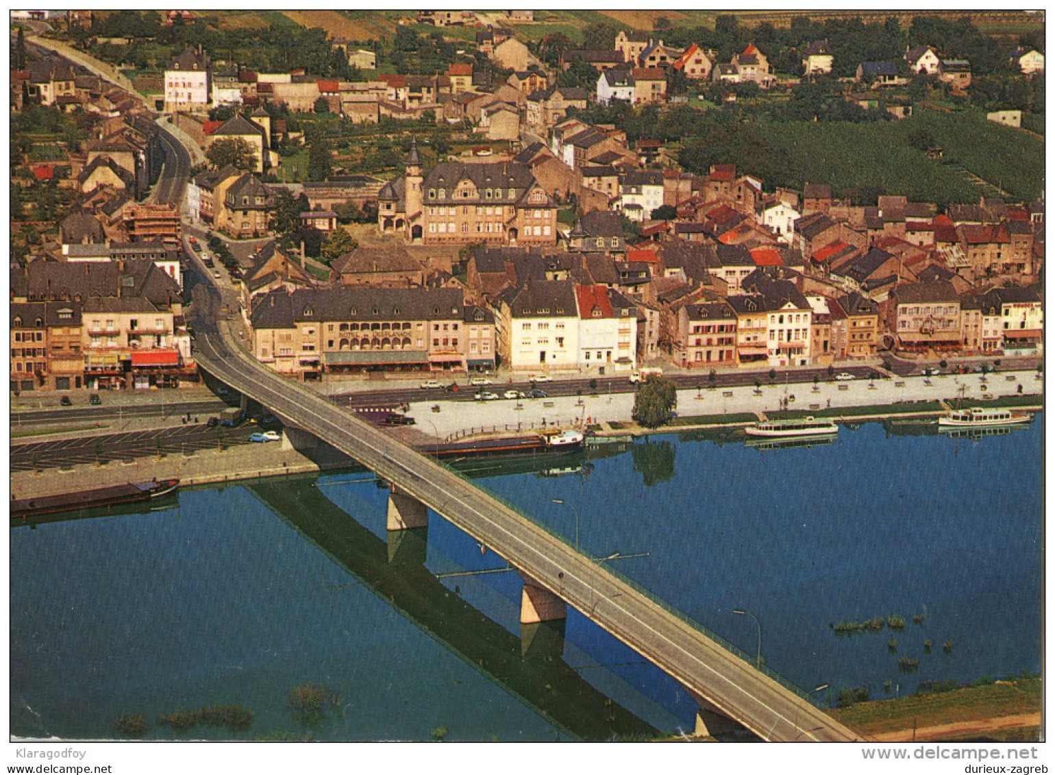 Remich postcard travelled from Germany to Yugoslavia bb