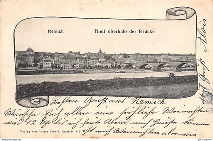 Luxembourg - REMICH SUR MOSELLE - Theil oberhalb der Brücke - Ed. V. Scheid 821