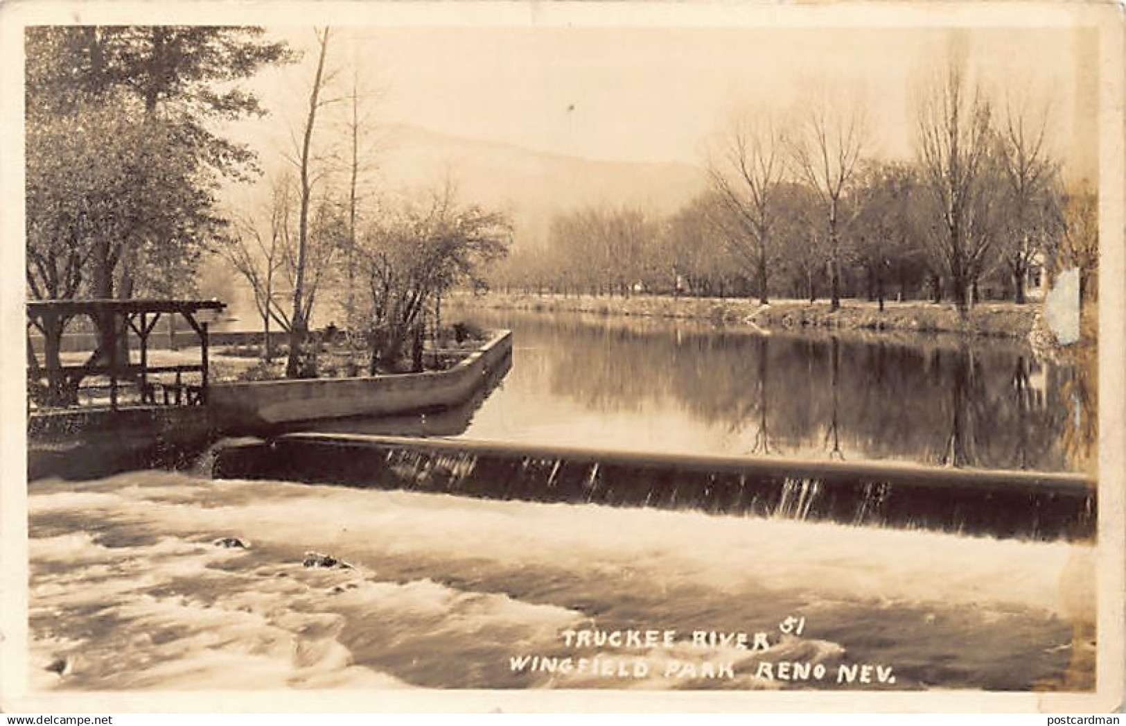 RENO (NV) Truckee River, Wingfield Park - REAL PHOTO